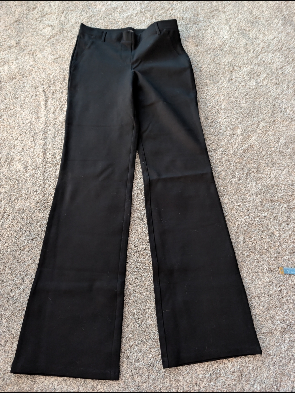 Quince Ultra-Stretch Ponte Bootcut Pants Black Size S Regular 30" Inseam